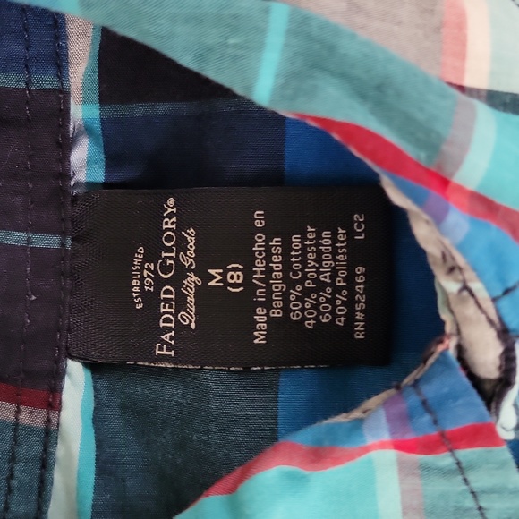 Faded Glory boys size 8 button-up shirt. Barely worn.  Lots of life. - Picture 2 of 3
